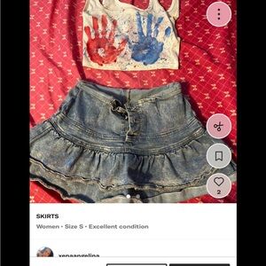 SHEIN Blue Denim Mini Skirt